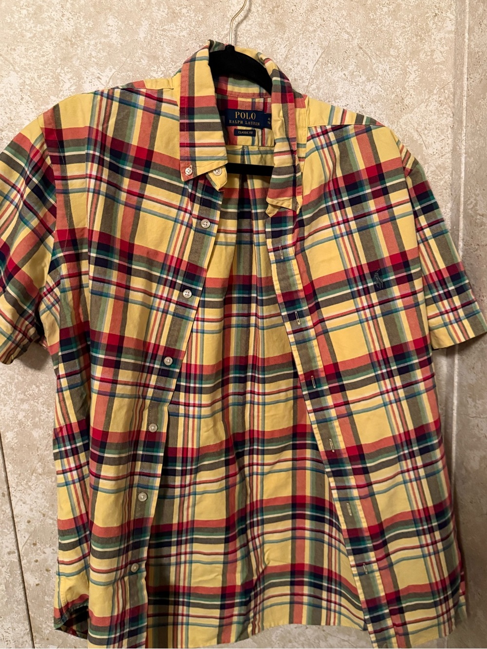 Polo by Ralph Lauren Yellow Plaid Short-Sleeve Shirt